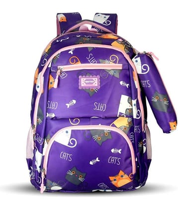 Tinytot Purple Polyester Backpack For Kids