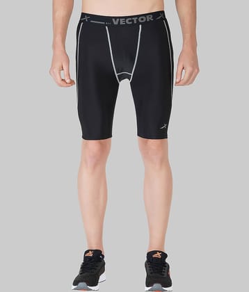 Vector X - Black Polyester Lycra Men's Cycling Shorts ( Pack of 1 )