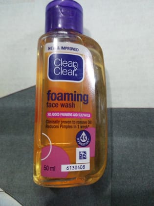 Clean and clear foaming face wash 