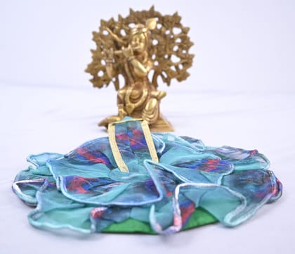 Sea Green Multicolour Layered Frill Designer Laddu Gopal Dress Set Sea Green Multicolour Layered Frill Designer Laddu Gopal Dress Set