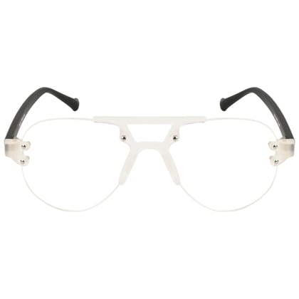 TERRY & CO | Zero Power Blue Cut Eyeglasses | Anti-Glare, UV Protection, Lightweight | For Gaming & Computer Use | Unisex | MATT WHITE