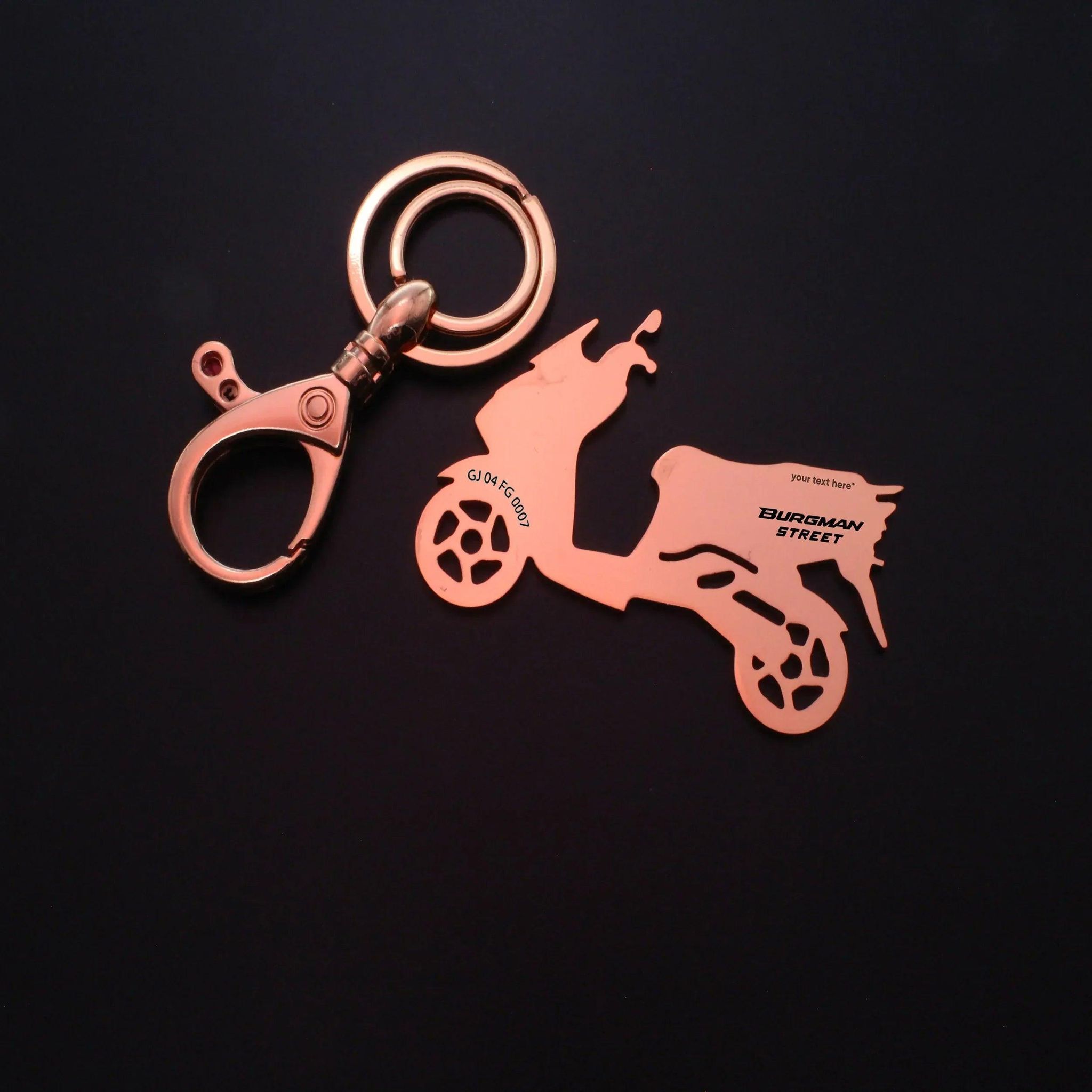 Suzuki Burgman Street Keychain-Rose-Gold