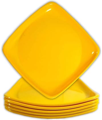 Inpro 6 Pcs Melamine Yellow Half Plate
