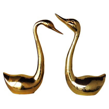 Brass Showpiece Duck Pair Statue (ANMAS004)