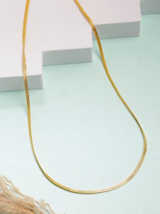 NVR Men's Gold-Plated Minimal Chain-Onesize / Gold / Alloy
