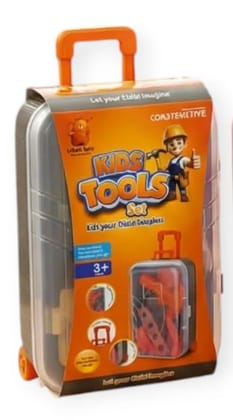 Braintastic Kids Tool Set Toy for Boys and Girls Pretend Play Construction Kit with Carry Case Educational Role Play Toy for Children Age 3 Years and Above