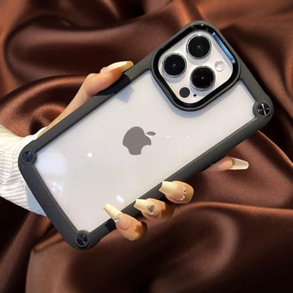 Premium Shockproof Armour Transparent Cover-iPhone 15 Pro