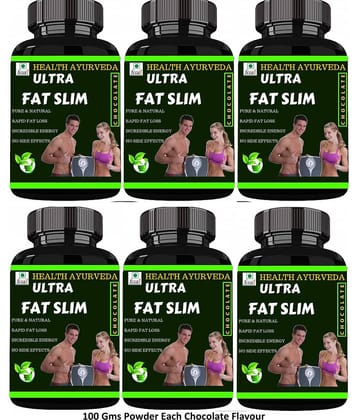 Health Ayurveda Ultra Fat Slim Chocolate Flavour Powder 600 Gm Pack of 6