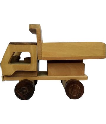 BuzyKart Beautiful Wooden Classical Dumper Truck Toy Cum Showpiece