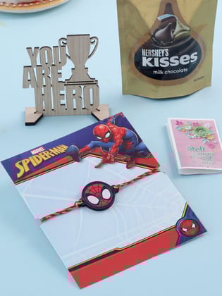 NVR Kids Superhero Red Thread Rakhi, Combo for Rakshabandhan-One Size / Red