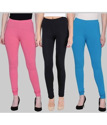 FnMe - Multicolor Cotton Women's Leggings ( Pack of 3 )