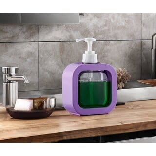 Purple liquid Soap Dispenser, Refillable Hand Soap Dispenser for Bathroom and Dish Soap Dispenser for Kitchen Sink, Liqu