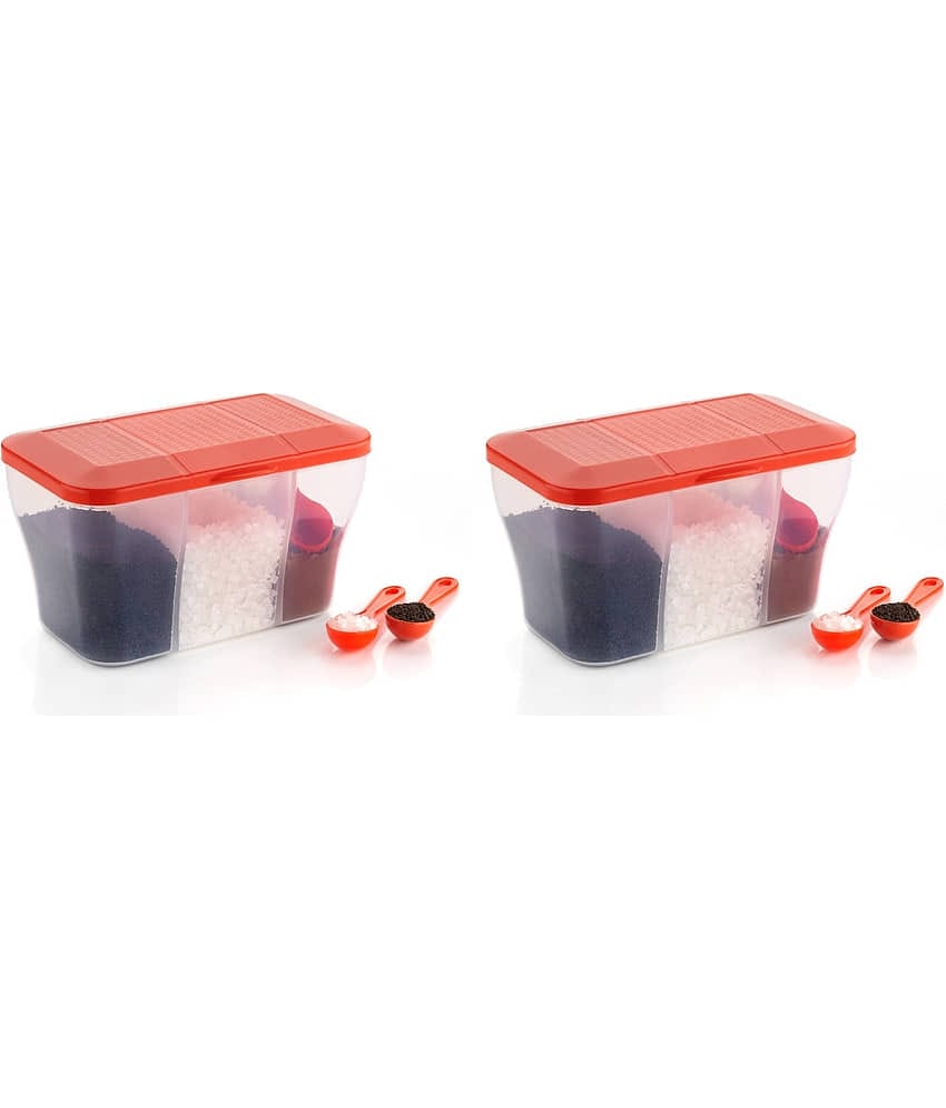OFFYX - PET Red Tea/Coffee/Sugar Container ( Set of 2 - 1100 )
