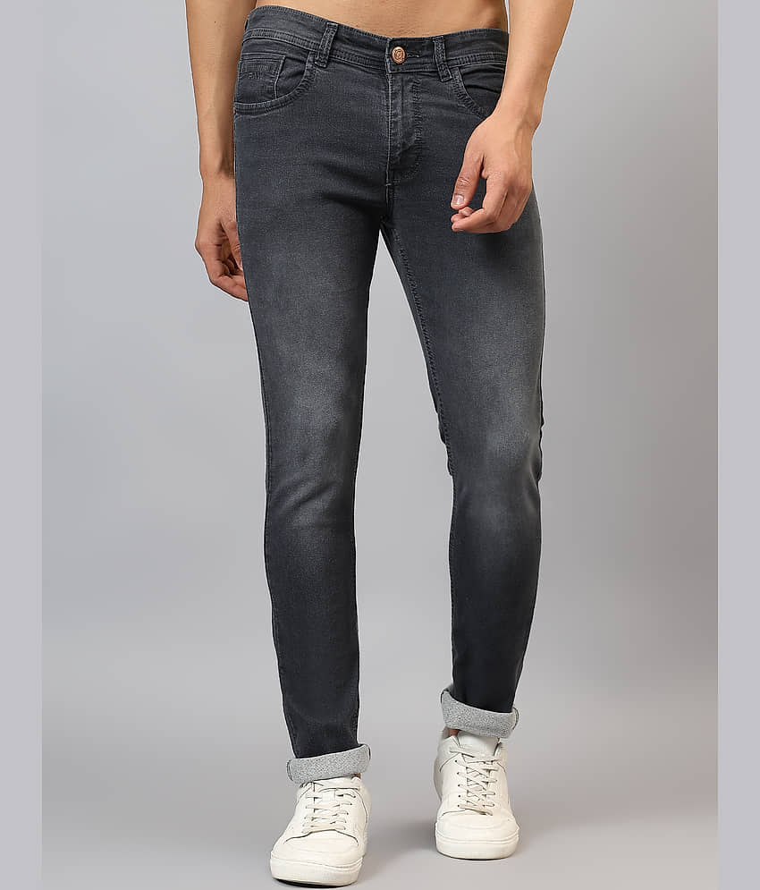 plounge Slim Fit Clean Look Men's Jeans - Black ( Pack of 1 )