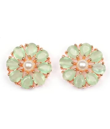 Jewels Corner - Light Green Stud Earrings ( Pack of 1 )