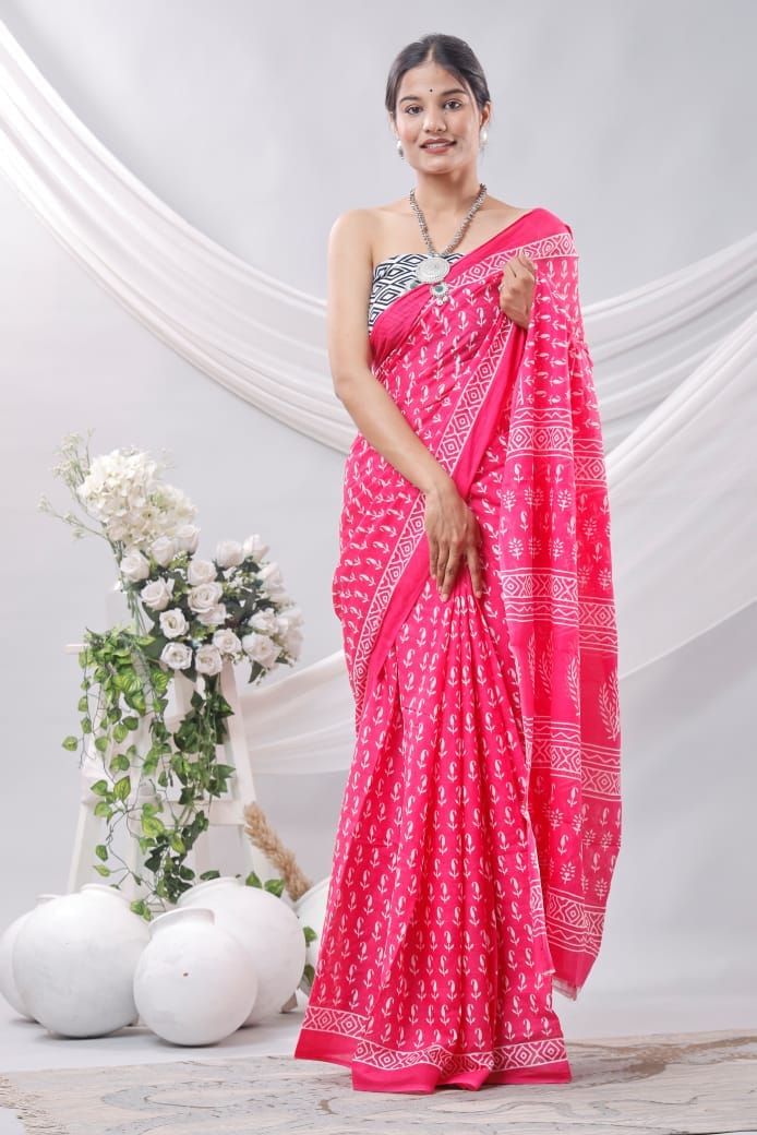 Cotton 92*80 Mulmul Saree