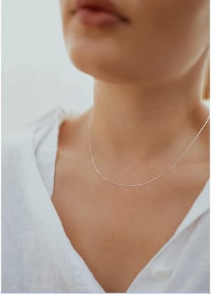 Gir Farmer Silver Beading Chain Necklace for Elegance
