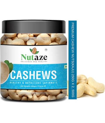 Nutaze Premium Cashews 500g (250g x 2)  | Rare Indian Cashews | 100% Authentic | 100% Natural