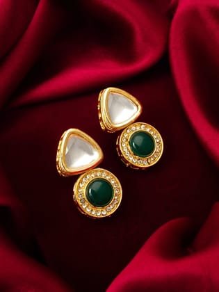 Morison Golden Chevron Earrings Bold and Stylish