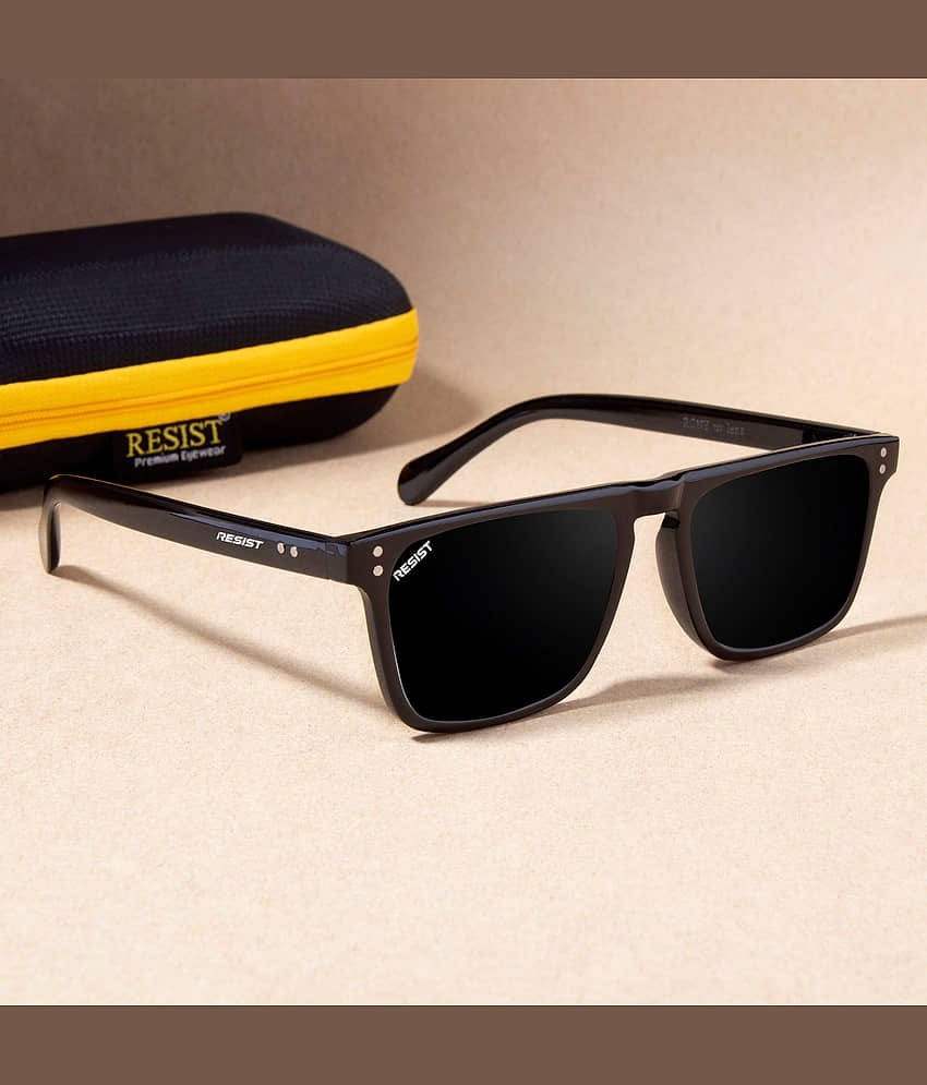 RESIST EYEWEAR Black Square Sunglasses ( Pack of 1 )