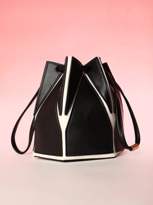 The Origami Bucket Bag - Onyx Black-Handbag