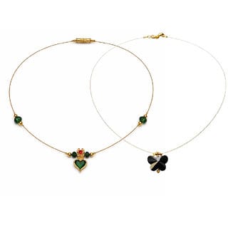 Invisible Chain 1 Layer, Black and Deep Green Colour, 2 Qty