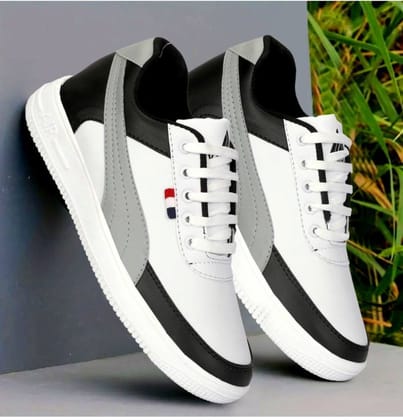 Mens Casual Synthetic Solid Lace-Up Shoes Size 10 (Black)