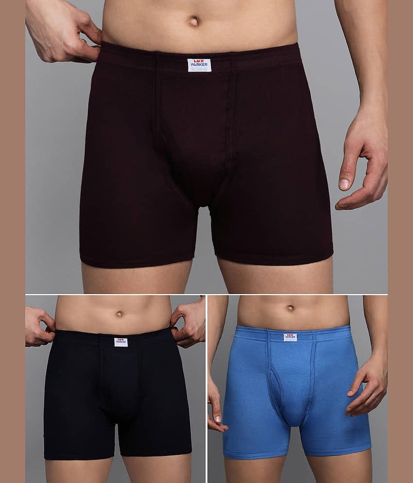 LUX PARKER Pack of 3 Cotton Blend Trunks For Men's ( Multicolor11 )