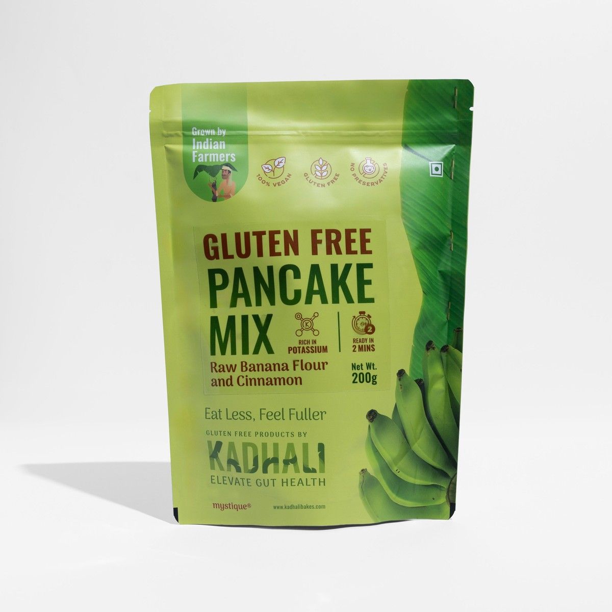 Kadhali Raw Banana Pancake Mix (200g) | Cinnamon & Coconut Sugar | Instant Breakfast Solution