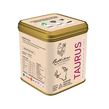 Taurus Invigorating Masala Chai - Zodiac Blend of Strength & Stability (100 gm - Makes 40 Cups of Chai) by M/S RADHIKAS FINE TEAS AND WHATNOTS