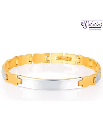 Sukkhi Alluring Gold And Rhodium Plated Bracelet For Men