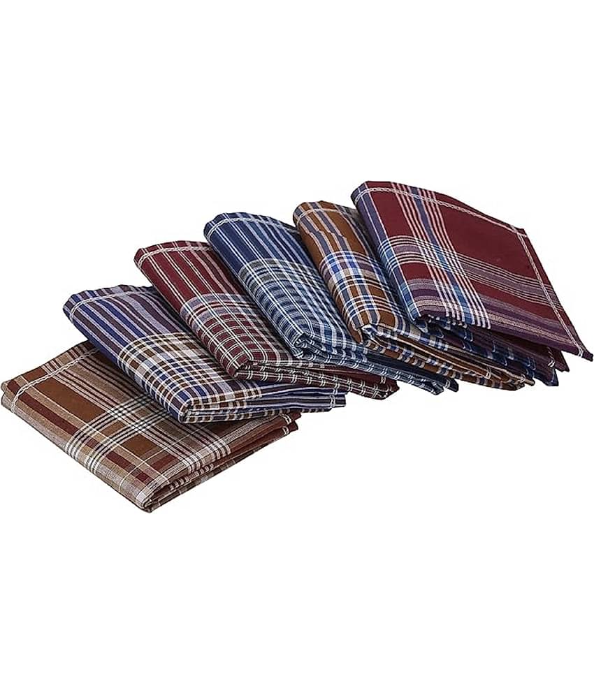 valdez Multi Cotton Men's Handkerchief ( Pack of 6 )