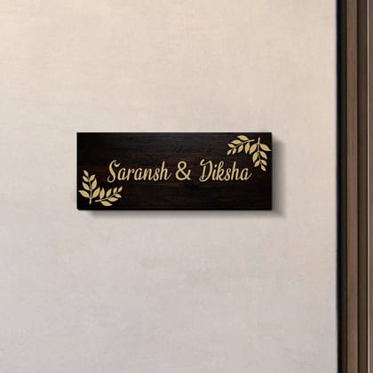 3D Floral Classic Name plate-Couple Name Plate