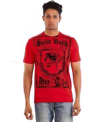 Huetrap Pack of 1 Cotton Regular Fit Men's T-Shirt ( Red )