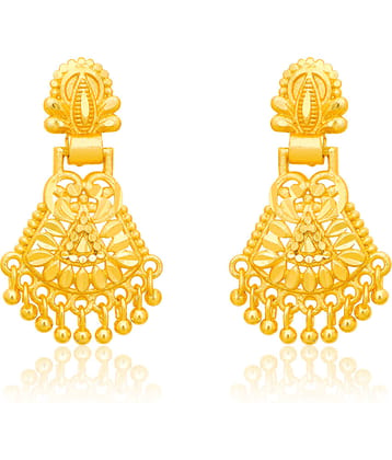 LUV FASHION Golden Chandbalis Earrings ( Pack of 1 )