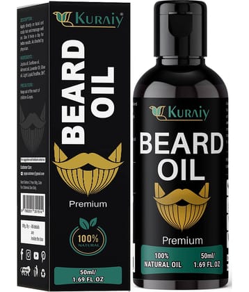 KURAIY Beard Growth Oil 100% Natural Beard Growth Oil Products For Men PACK OF 1