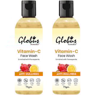 Globus Remedies Anti Ageing Skin Brightening Vitamin C Face Wash 75gm Set of 2