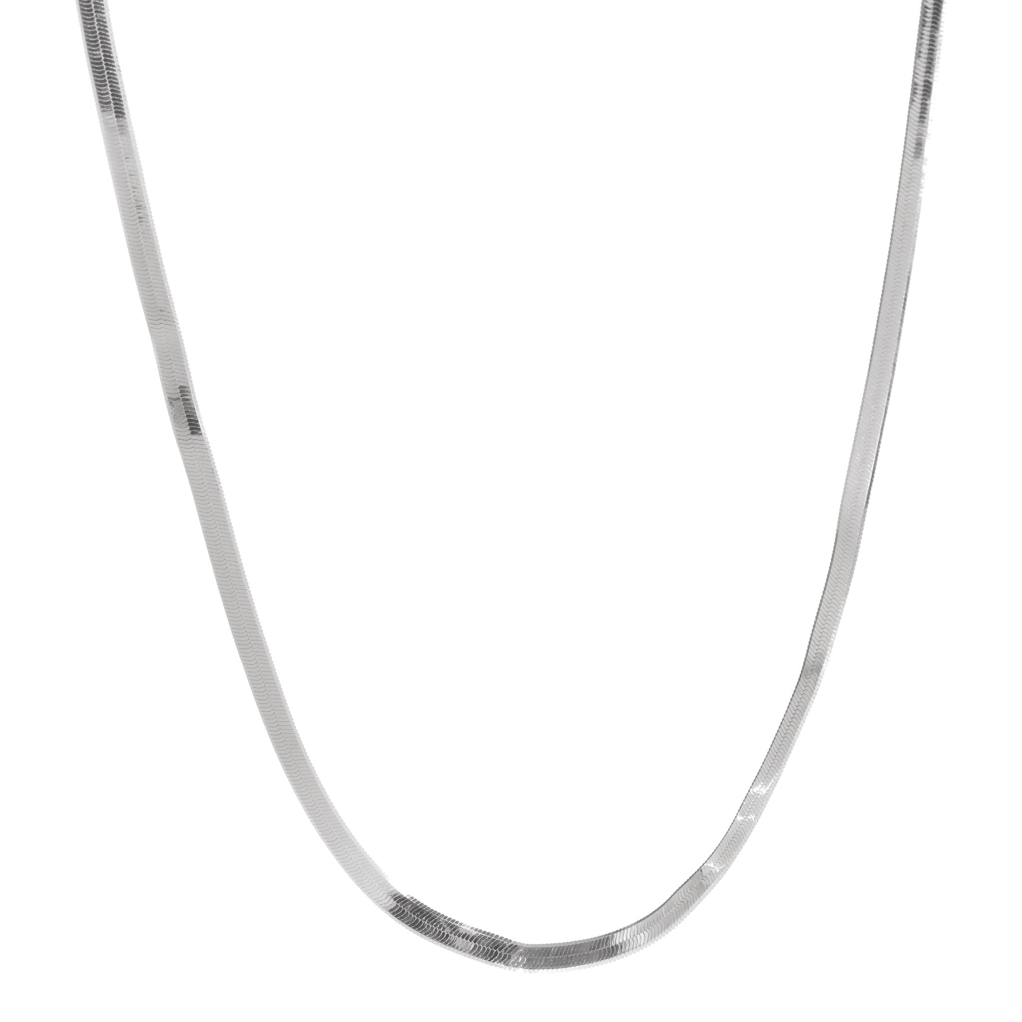 925 Sterling Silver Snake Chain Necklace for Women & Men | Smooth Flat Design