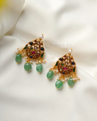 Gold Polish Silver Earrings CHE2084