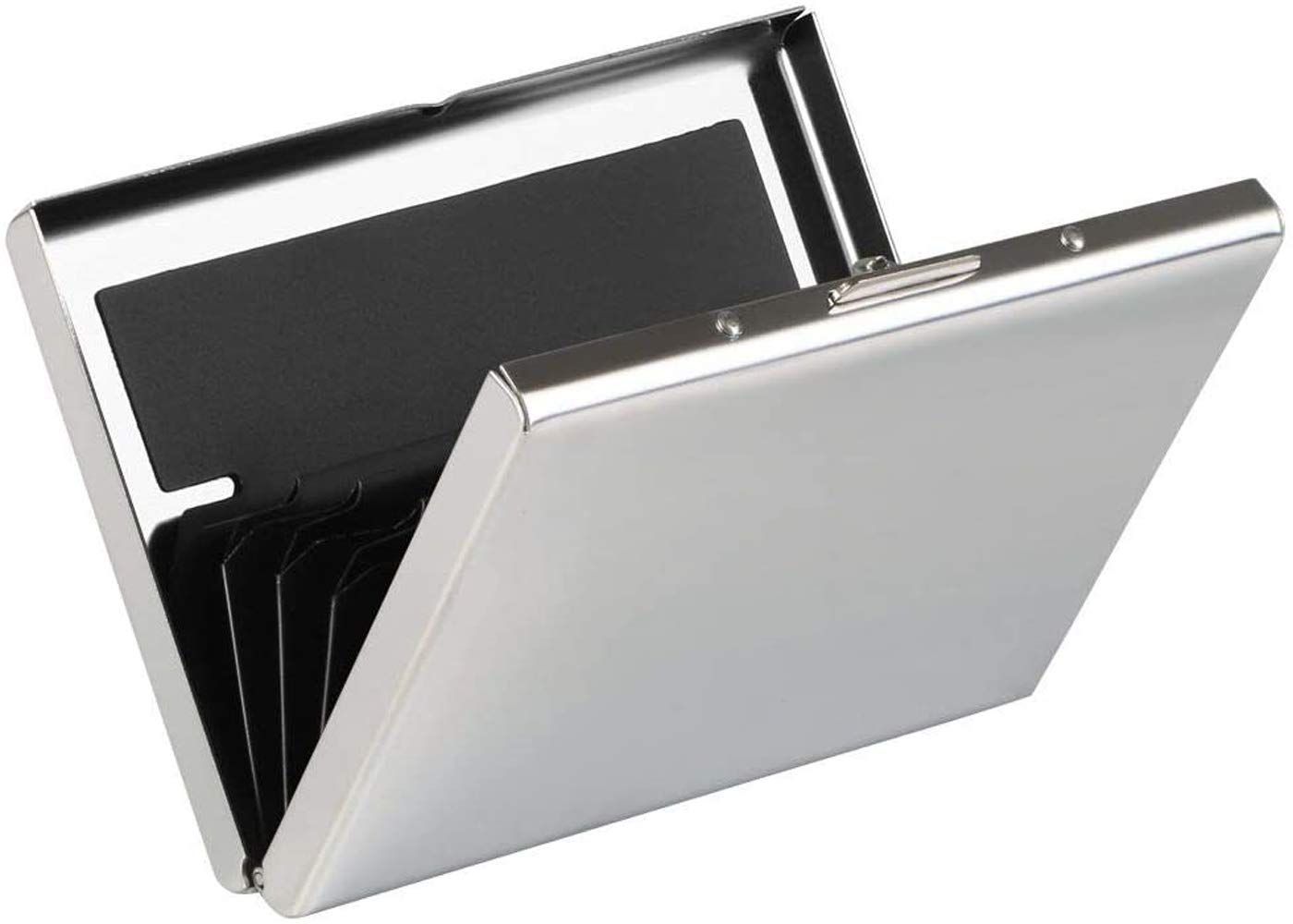 Storite - 8 Slots RFID Protected Metal Card Holder Men & Women - Silver