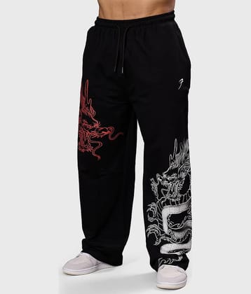 Fuaark Black Cotton Men's Sports Trackpants ( Pack of 1 )