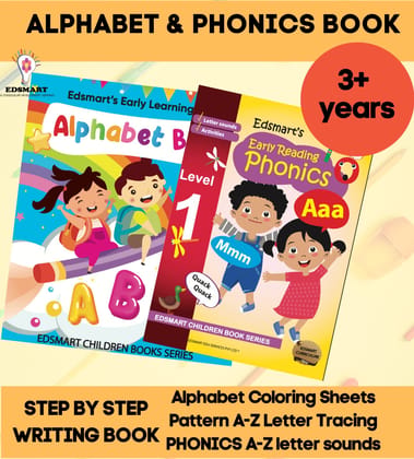 Nursery ABCD Books for Kids 3 Years and phonic Sounds Book for Kids| Nursery Capital Letters Writing Practice Books and First Phonics Sounds Book