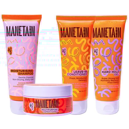 Manetain Shampoo - 100 ml With Set of 2 Conditioner - 100 ml Each & Gel - 100 ml