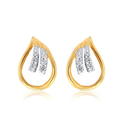 Senco Gold Sheer Elegance Diamond Studs (2 gram / 0.12 Ct / HI-SI / 18K Yellow Gold)