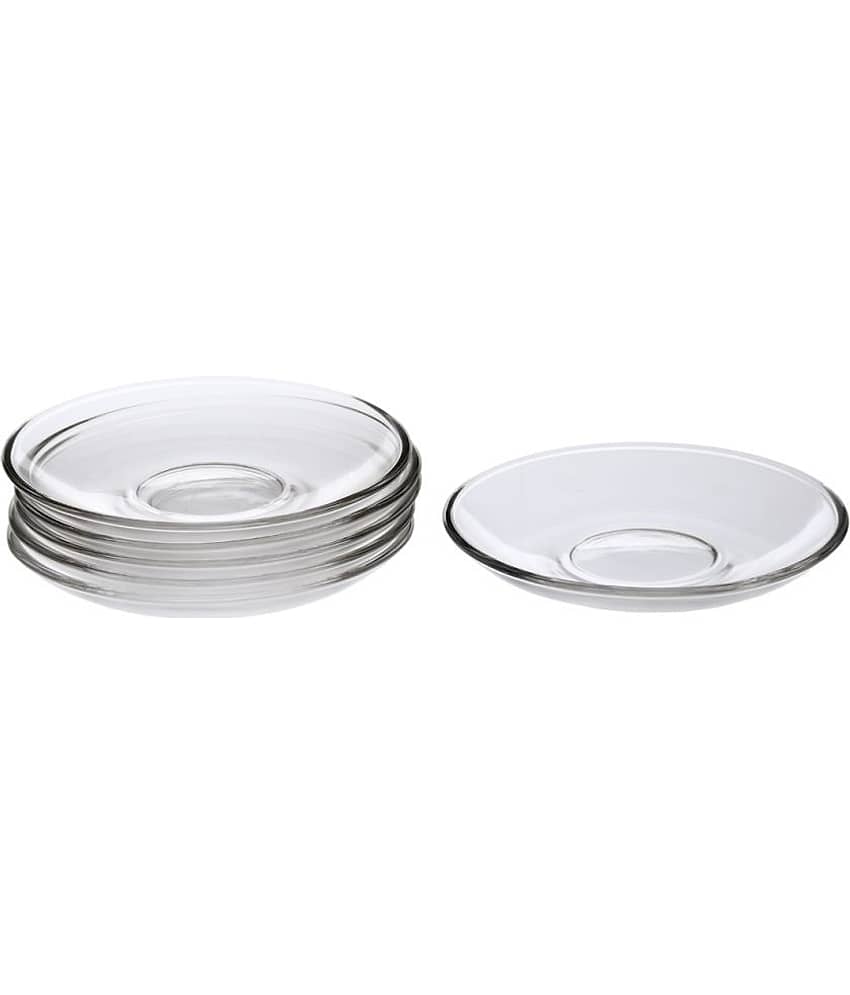 Afast Glass Plate, Transparent, Pack Of 6, 90 ml