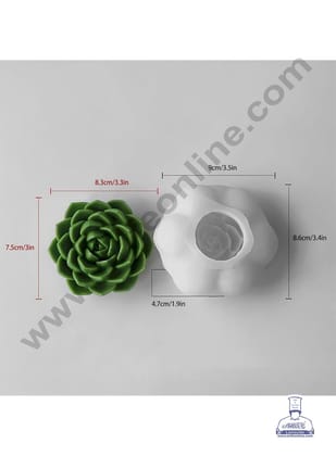 3D Silicon 1 Cavity Big Cactus Flower Design Shape Silicon Candle Mould, Silicon Soap Mould (SBSP-DYF7449) - CAKE DECOR™