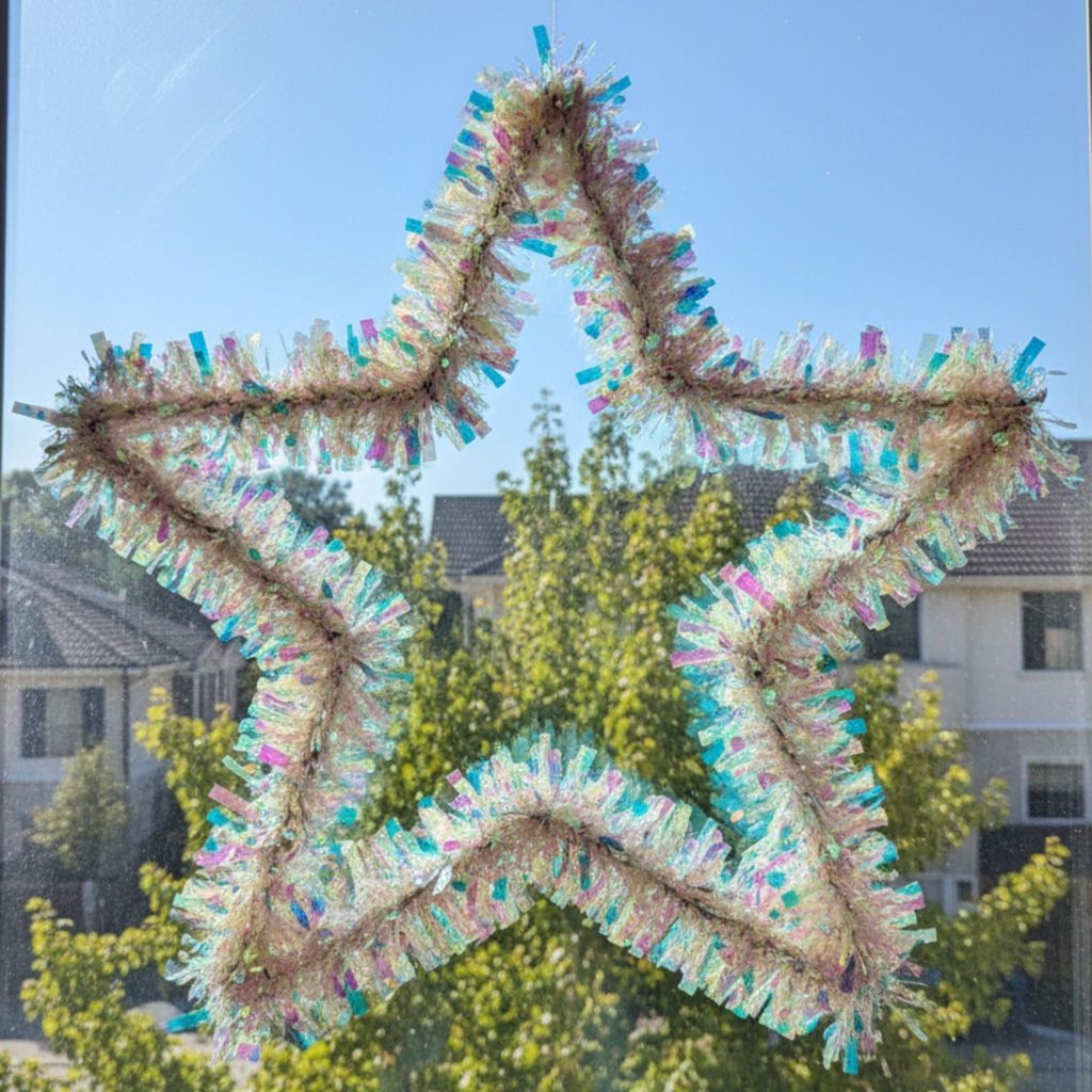 Iridiscent Star Shaped Wreath 24" - Party and Festive Needs | Buy online on ZillyBuy