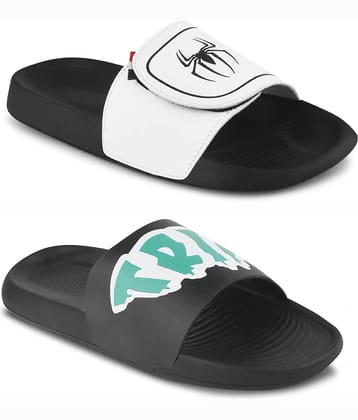 Q tick White Men's Slide Flip Flop