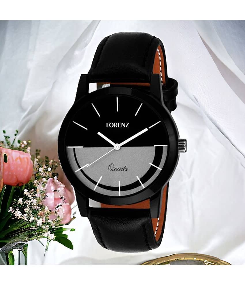 Lorenz Black PU Analog Men's Watch