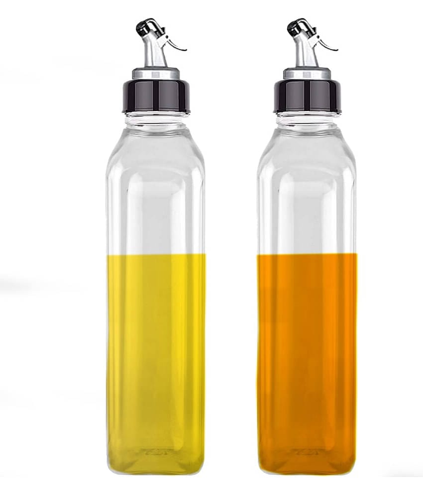 MAGICSPOON Oil Dispenser Polyproplene Transparent Oil Container ( Set of 2 )